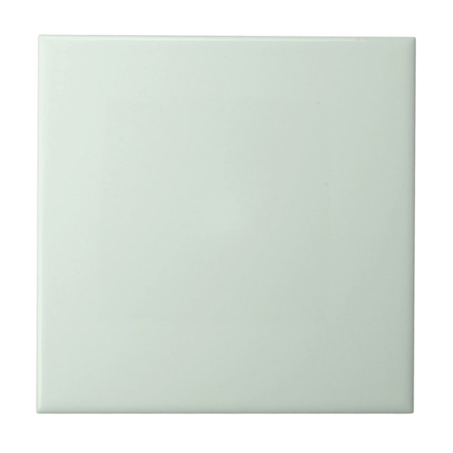 Pastel Mint Green Solid Color Fliese (Vorderseite)