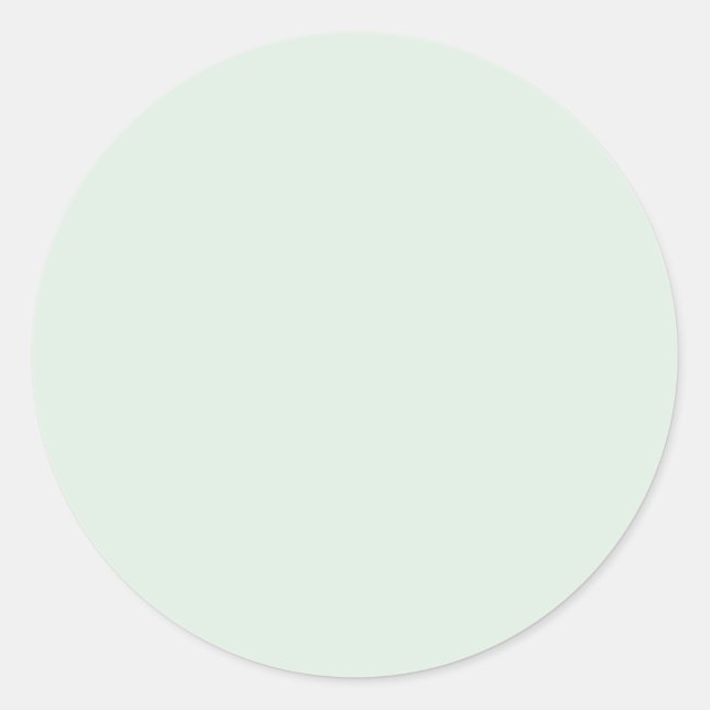 Pastel Mint Green Solid Color Runder Aufkleber (Vorderseite)