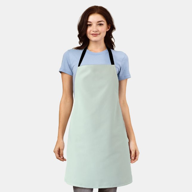 Pastel Mint Green Solid Color Schürze (Getragen)