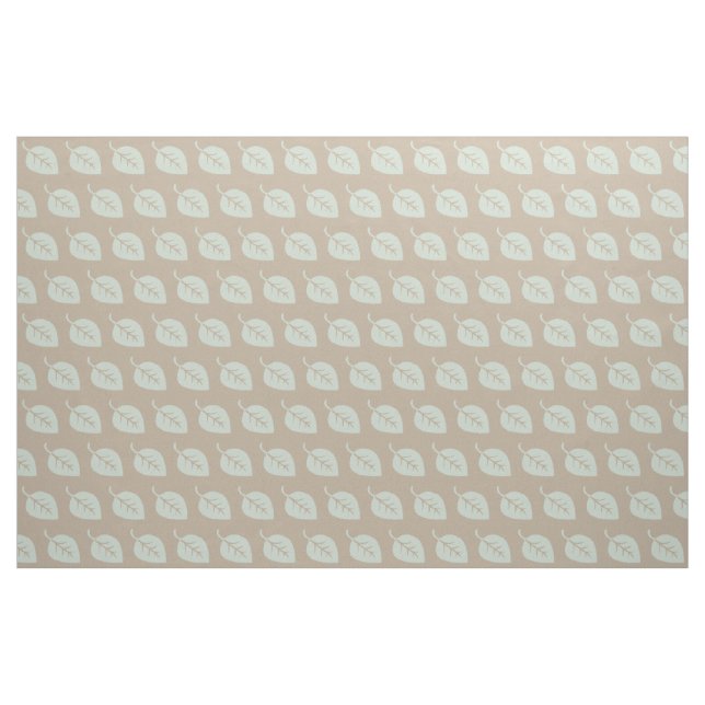 Pastel Mint Linen Leaf Muster Fabric Stoff (Yard (91,4 cm))