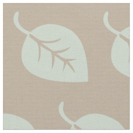 Pastel Mint Linen Leaf Muster Fabric Stoff
