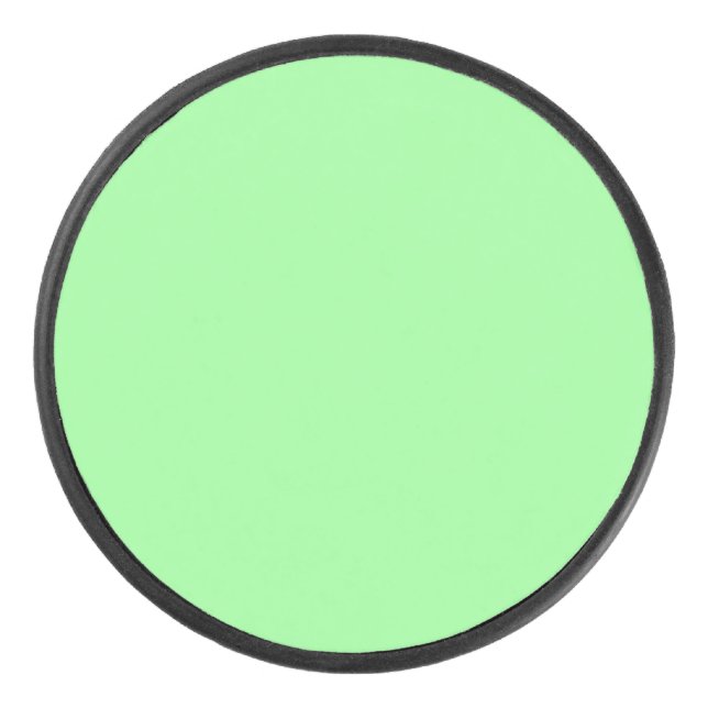 Pastel Mint Solid Color | Classic | elegant Eishockey Puck (Vorderseite)