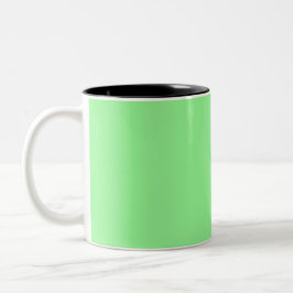 Pastel Mint Solid Color | Classic | elegant Zweifarbige Tasse