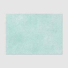 Pastel Minty Blue Turquoise Tiny Polka Dots Seidenpapier