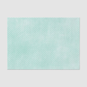 Pastel Minty Blue Turquoise Tiny Polka Dots Seidenpapier