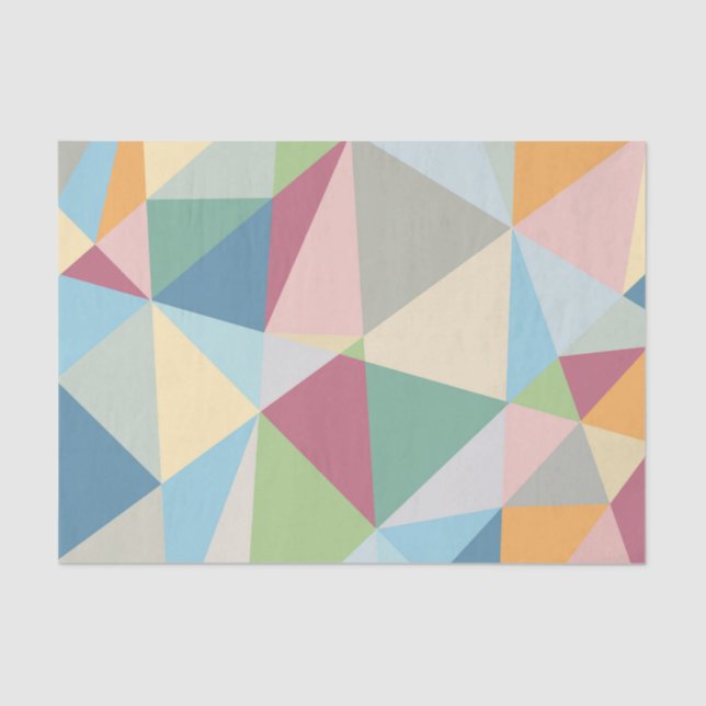 Pastel Modernes, farbiges geometrisches Muster Seidenpapier (Vorderseite)