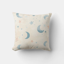 Pastel Moon and Stars Kissen