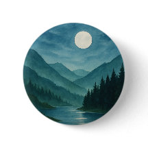 Pastel Moon über Starry Mountain Night