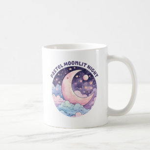 Pastel Moonlit Night - Dreamy Crescent Moon Kaffeetasse