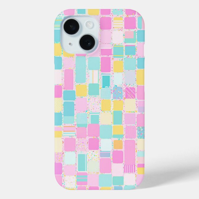Pastel Mosaic Tile Muster Telefongehäuse Case-Mate iPhone Hülle (Rückseite)