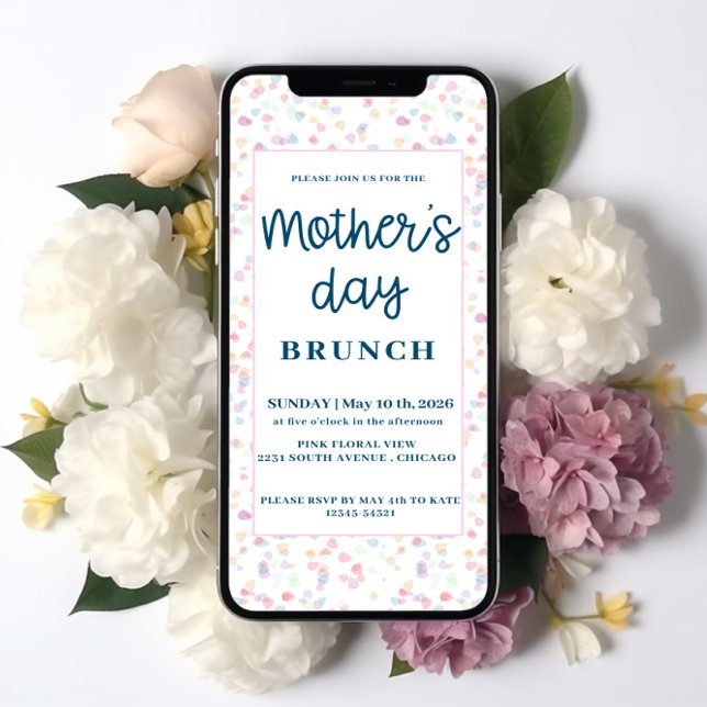 Pastel Mother's day Brunch Einladung (Von Creator hochgeladen)