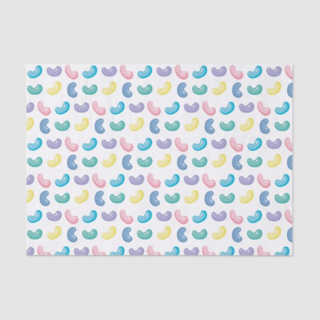 Pastel Multi - Gel-Bohnen-Muster Seidenpapier (Vorderseite)