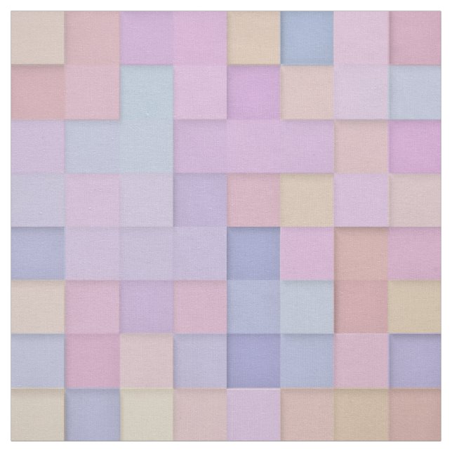 Pastel Multicolor Squares Stoff (Muster)