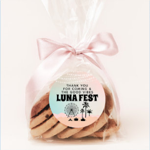 Pastel Music Festival Danke Runder Aufkleber