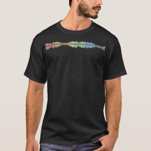 Pastel Music Waves Pride Subtle LGBT Rainbow Gay R T-Shirt
