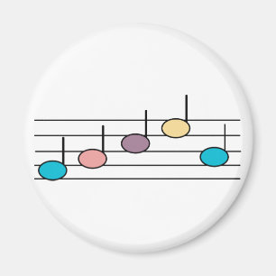 Pastel Musiknote Magnet