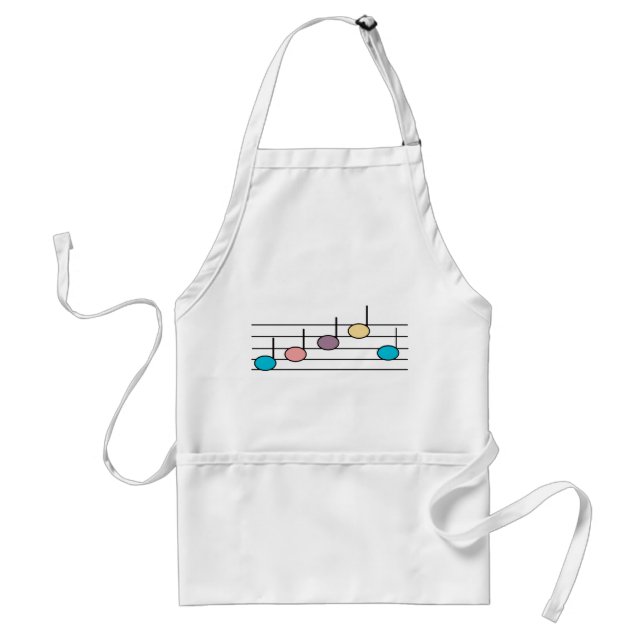 Pastel Musiknote Schürze (Vorne)