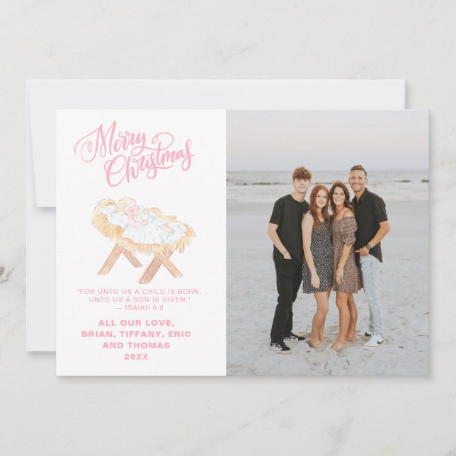 Pastel Nativity | Baby Jesus in a Manger (Vorderseite)