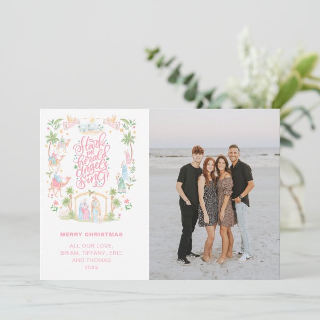 Pastel Nativity | Hark the Harold Angels Sing (Stehend Vorderseite)