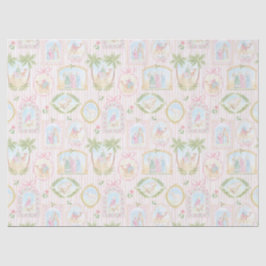 Pastel Nativity Scenes Striped Seidenpapier