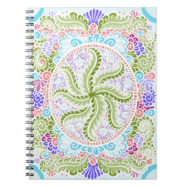 Pastel Nature Mandala Art Notizblock