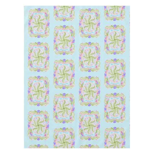 Pastel Nature Mandala Art Tischdecke (Vorderseite)