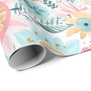Pastel niedlich boho geschenkpapier