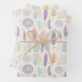 Pastel niedlich boho geschenkpapier set