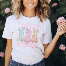 Pastel Niedlich Groovy Hoppy Oaster Bunny Womens