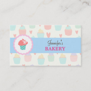 Pastel Niedlich Kawaii Bäckerei Businesscard Visitenkarte