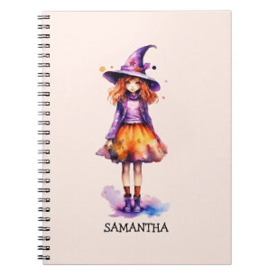 Pastel Niedlich Witch Girl - Halloween Ästhetik (2 Notizblock