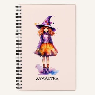 Pastel Niedlich Witch Girl - Halloween Ästhetik (2 Notizbuch