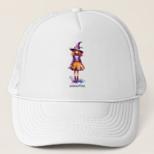 Pastel Niedlich Witch Girl - Halloween Ästhetik (2 Truckerkappe