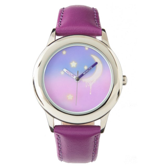 Pastel Night Sky Armbanduhr (Vorderseite)