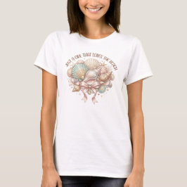 PASTEL NUR EIN MÄDCHEN DAS DEN STRAND MEERESSCHNEC T-Shirt