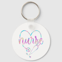 Pastel Nurse Stethoscope Schlüsselanhänger