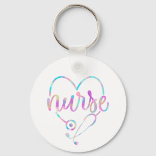 Pastel Nurse Stethoscope Schlüsselanhänger