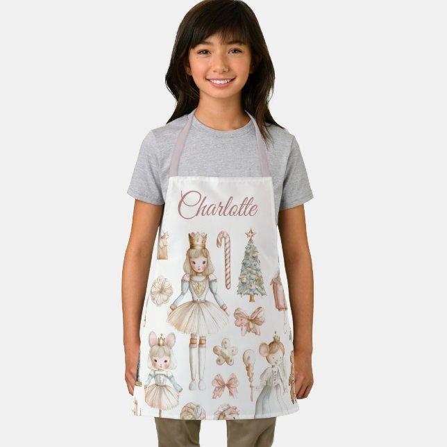 Pastel Nutcracker & Ballerina Custom Kids Apron Schürze (Insitu)