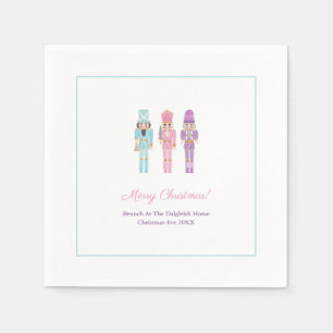Pastel Nutcracker Ballet Weihnachtsfeiertage Party Serviette