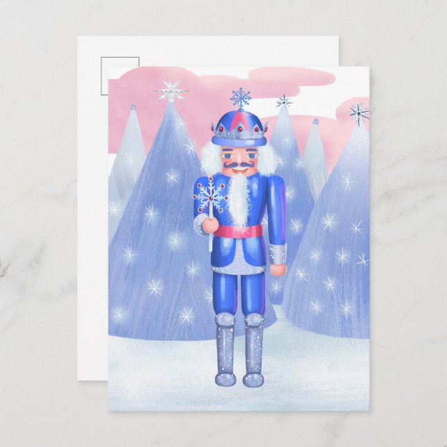 Pastel Nutcracker Snowflake King Postkarte (Vorne/Hinten)
