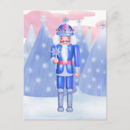 Pastel Nutcracker Snowflake King Postkarte