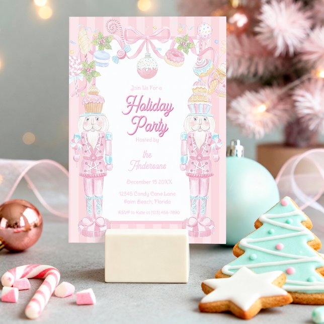 Pastel Nutcracker Sweet Holiday Treats Party Einladung (Von Creator hochgeladen)