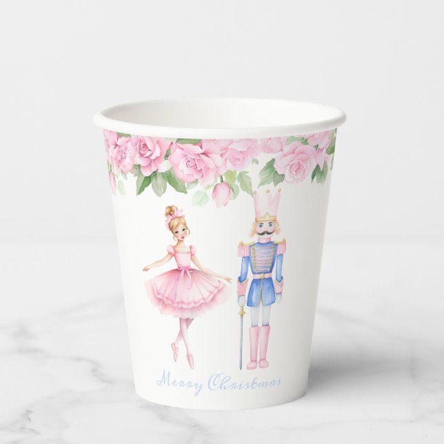 Pastel Nutcracker Weihnachten Personalisiert Pappbecher (Vorderseite)