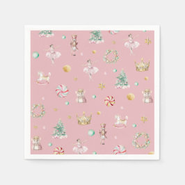 Pastel Nutcracker Weihnachtsfeier Serviette
