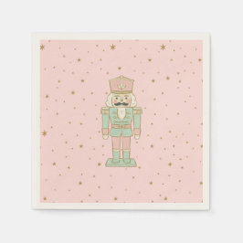 "Pastel Nutcracker – Whimsical Holiday Serviette