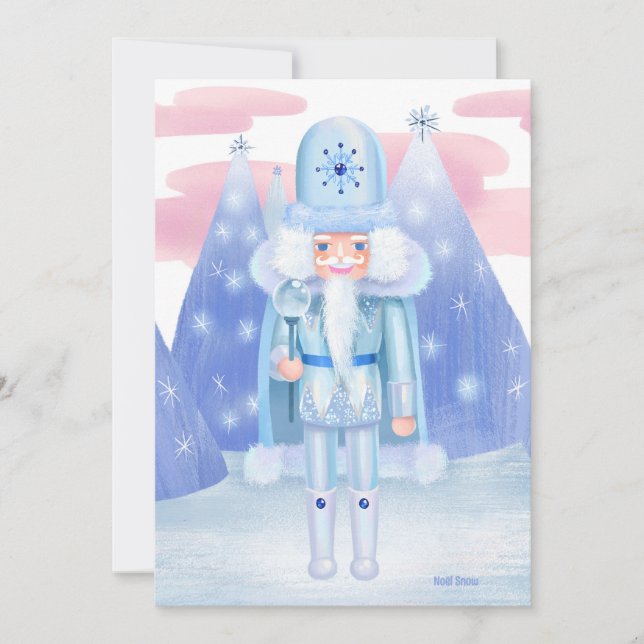 Pastel Nutcracker Winter King DIY Blank Einladung (Vorderseite)