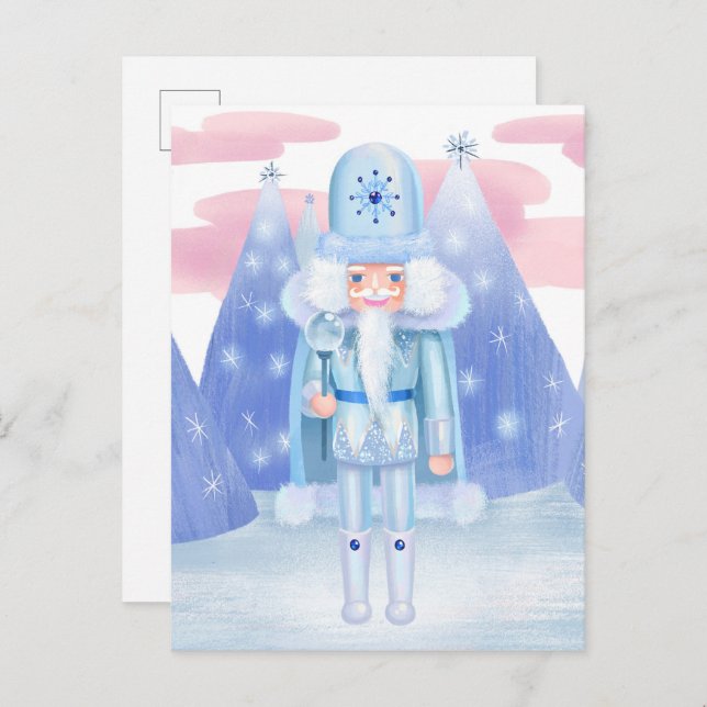 Pastel Nutcracker Winter King Postkarte (Vorne/Hinten)