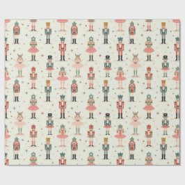 Pastel Nutcrackers und Ballerinas Geschenkpapier