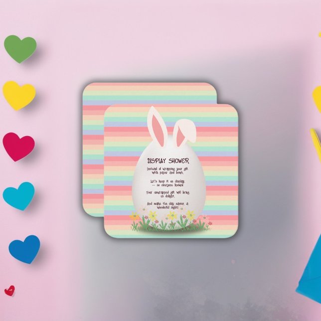 Pastel Oaster Egg Bunny Baby Dusche Begleitkarte (Von Creator hochgeladen)