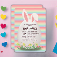 Pastel Oaster Egg Bunny Baby Dusche